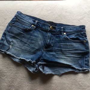 Juicy Couture Distressed Denim Shorts Size 28